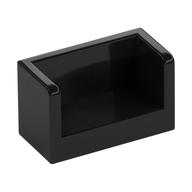 Panel 1 × 2 × 1 with Rounded Corners and 2 Sides Schwarz