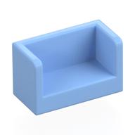 Panel 1 × 2 × 1 with Rounded Corners and 2 Sides Leuchtendes Hellblau