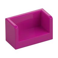 Panel 1 × 2 × 1 with Rounded Corners and 2 Sides Magenta