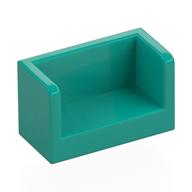 Panel 1 × 2 × 1 with Rounded Corners and 2 Sides Dark Turquoise