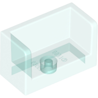 Panel 1 × 2 × 1 with Rounded Corners and 2 Sides Trans-Light Blue