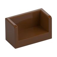 Panel 1 × 2 × 1 with Rounded Corners and 2 Sides Reddish Brown