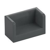 Panel 1 × 2 × 1 with Rounded Corners and 2 Sides Dark Bluish Gray