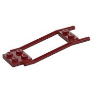 Animal / Creature Accessory, Horse Hitching, 1 × 2 Plate and 2 × 2 Plate [Studded] Dark Red