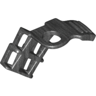 Minifig Neckwear Armor Shoulder Pad Single with Scabbard for 2 Katanas, 3 Lines Pearl Titanium