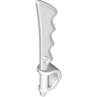 Weapon Sword / Cutlass Serrated with Skull Hand Guard Weiß