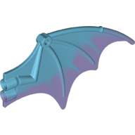 Creature Body Part, Dragon Wing 13 × 8, with Marbled Trans-Purple Pattern Medium Azure