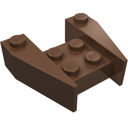 Brick Wedged 3 × 4 [No Stud Notches] Brown