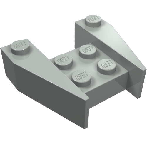 Brick Wedged 3 × 4 [No Stud Notches] Hellgrau