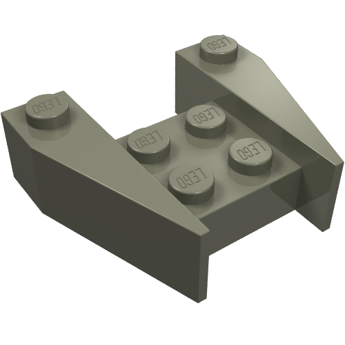 Brick Wedged 3 × 4 [No Stud Notches] Dark Gray