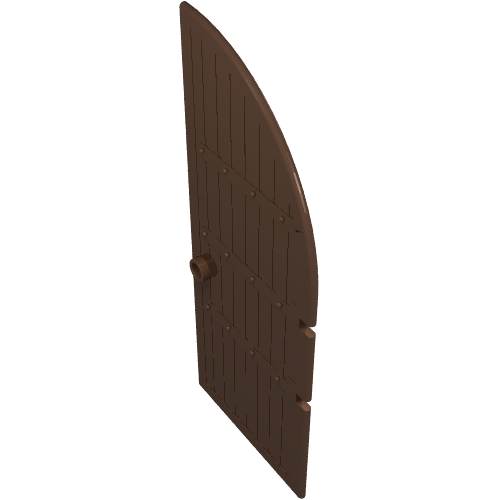 Door, Gate 1 × 5 × 11 Curved Top Braun