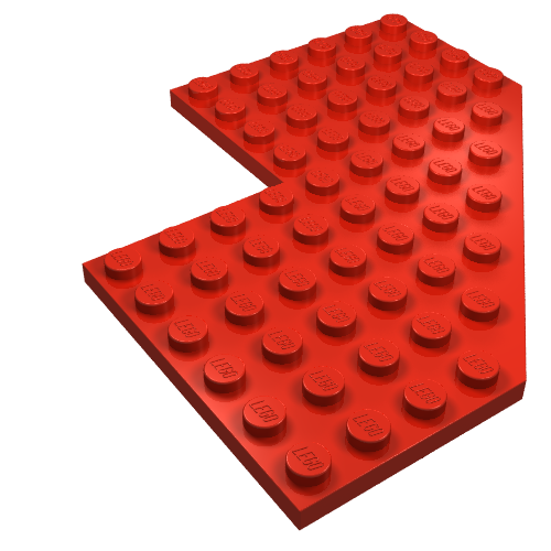 Wedge Plate 10 × 10 with 4 × 4 Cutout and Cut Corner Rot