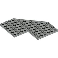 Wedge Plate 10 × 10 with 4 × 4 Cutout and Cut Corner Hellgrau