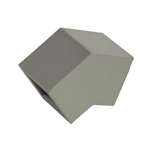 Modulex Brick Angle 1L 27 degree 1:2 slope in Modulex Black
