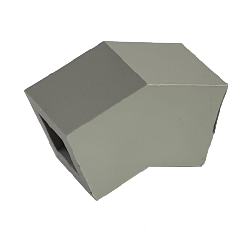 Modulex Brick Angle 1L 18 degree 1:3 slope in Modulex Black