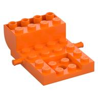 Vehicle Base, Carriage 4 × 6 × 1 2/3 with Wheel Clip Pins Orange