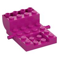 Vehicle Base, Carriage 4 × 6 × 1 2/3 with Wheel Clip Pins Magenta