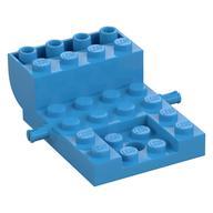 Vehicle Base, Carriage 4 × 6 × 1 2/3 with Wheel Clip Pins Dunkelazur