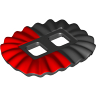 Minifig Hipwear Ruffled Ballerina Tutu with Red Half Print Schwarz