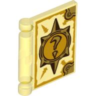 Book Cover with Question Mark Print Trans-Yellow