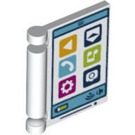 Book Cover with Tablet Apps Print White