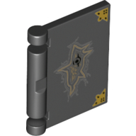 Book Cover with Gold Corner Covers and Large Tear Print Black