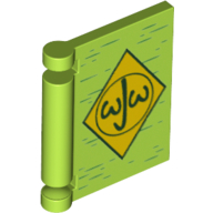 Book Cover with Yellow Diamond and 'WJW' Print Limette