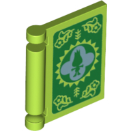Book Cover with Green Background and Green Troll Silhouette Print Lime
