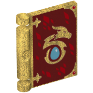 Book Cover with Dragon Egg Print Pearl Gold