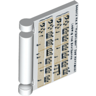 Book Cover with Sheet Music print White