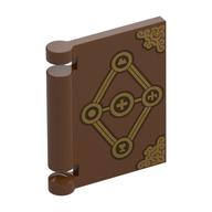 Book Cover with Gold Decorations print (Spell Book) Rotbraun