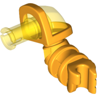 Arm Left with Trans-Yellow Shoulder and Pin (Nexo Knights Axl) Leuchtendes Hellorange