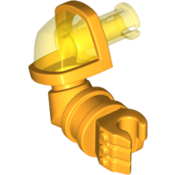 Arm Right with Trans-Yellow Shoulder and Pin (Nexo Knights Axl) Bright Light Orange