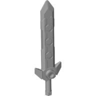 Weapon Sword Long with Angular Crossguard Hellblaugrau