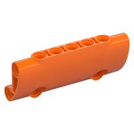Technic Panel Curved 7 × 3 with 2 Pin Holes through Panel Surface Orange