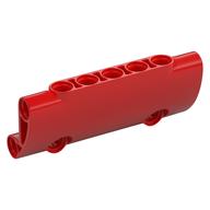 Technic Panel Curved 7 × 3 with 2 Pin Holes through Panel Surface Red