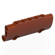 Technic Panel Curved 7 × 3 with 2 Pin Holes through Panel Surface Dark Orange