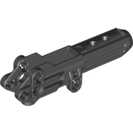 Large Figure Weapon Gun, Body with Hole on Side Schwarz