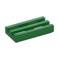 Tile Special 1 × 2 Grille with Bottom Groove Green