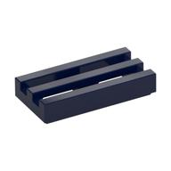 Tile Special 1 × 2 Grille with Bottom Groove Dark Blue
