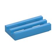 Tile Special 1 × 2 Grille with Bottom Groove Dunkelazur