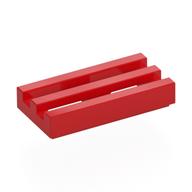 Tile Special 1 × 2 Grille with Bottom Groove Rot
