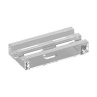 Tile Special 1 × 2 Grille with Bottom Groove Transparent