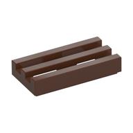 Tile Special 1 × 2 Grille with Bottom Groove Braun