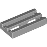 Tile Special 1 × 2 Grille with Bottom Groove Hellblaugrau