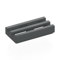 Tile Special 1 × 2 Grille with Bottom Groove Dark Bluish Gray