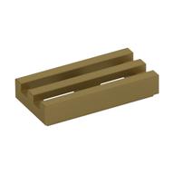 Tile Special 1 × 2 Grille with Bottom Groove Metallic-Gold