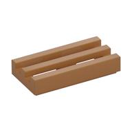 Tile Special 1 × 2 Grille with Bottom Groove Mittelnougat