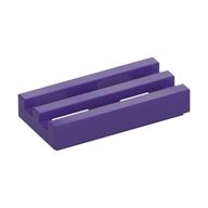 Tile Special 1 × 2 Grille with Bottom Groove Dark Purple