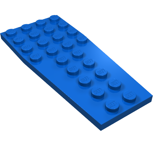 Wedge Plate 4 × 9 without Stud Notches Blue
